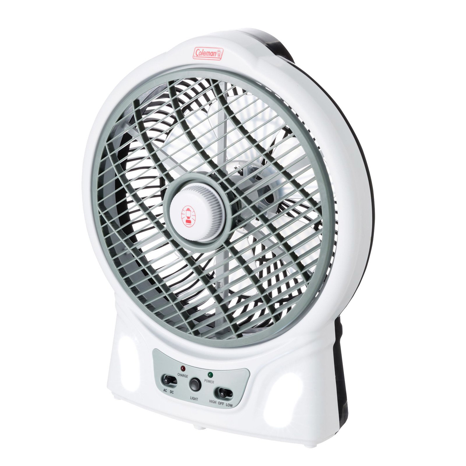 coleman 8 inch rechargeable fan with led light