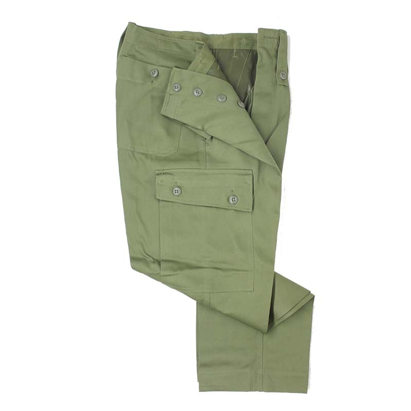 Pima Cotton Formal Trousers for Men  Military Green