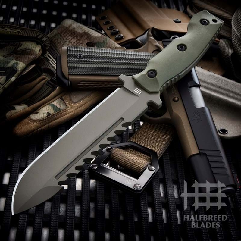 HALFBREED BLADES LSK-01 Large Survival Knife - Spear Point - Kydex ...