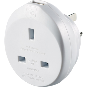 GO TRAVEL UK - AUS Adaptor + USB