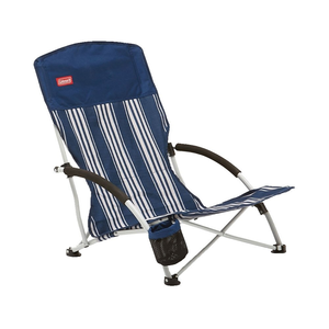 COLEMAN Chair Quad Beach Low Sling Blue & White