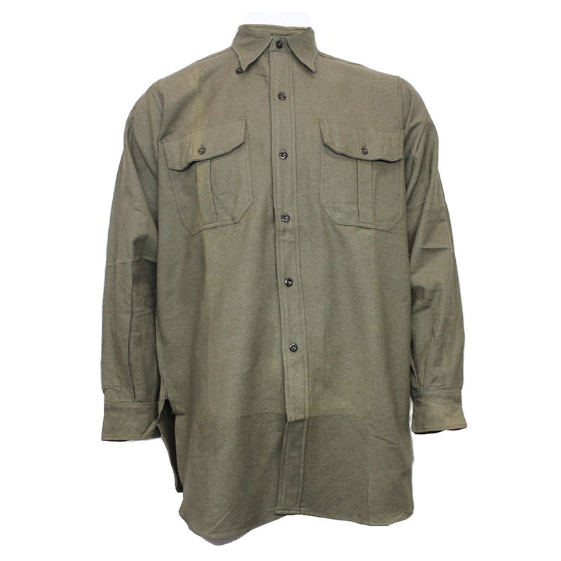 MILITARY SURPLUS Canadian Korean War Era Wool Flannel Shirt ...