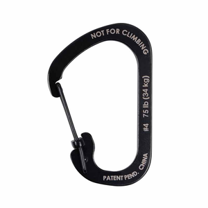 Carabiner Slidelock Steel - #4 - Black by NITE IZE