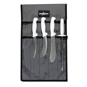 5 Piece Butchers Knife Package – White Handle by SICUT