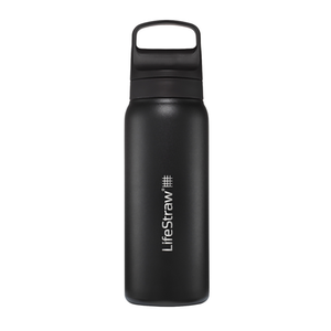 Go 2.0 Stainless Steel Water Filter Bottle 700ml Black by LIFESTRAW