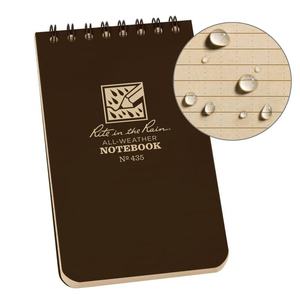 Top Spiral 3 x 5 Polydura Notebook - Universal - Brown by RITE IN THE RAIN