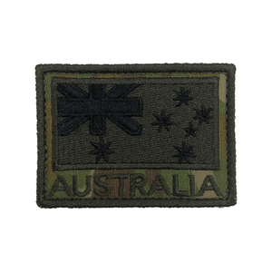 Australian Flag Embroided AMC-Black by COMMANDO