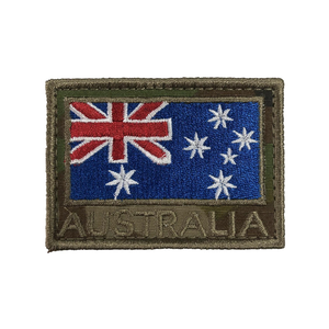 Australian Flag Embroided AMC Colour Aus Tan by COMMANDO