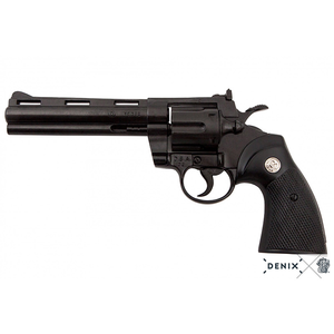 Replica 6" Colt Python Black Pistol by DENIX