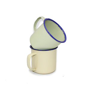 Vintage 9cm Mug with Pastel Enamel by OUTBOUND 