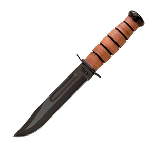 USMC Knife- 7" Plain Edge, Brown Sheath by KA-BAR