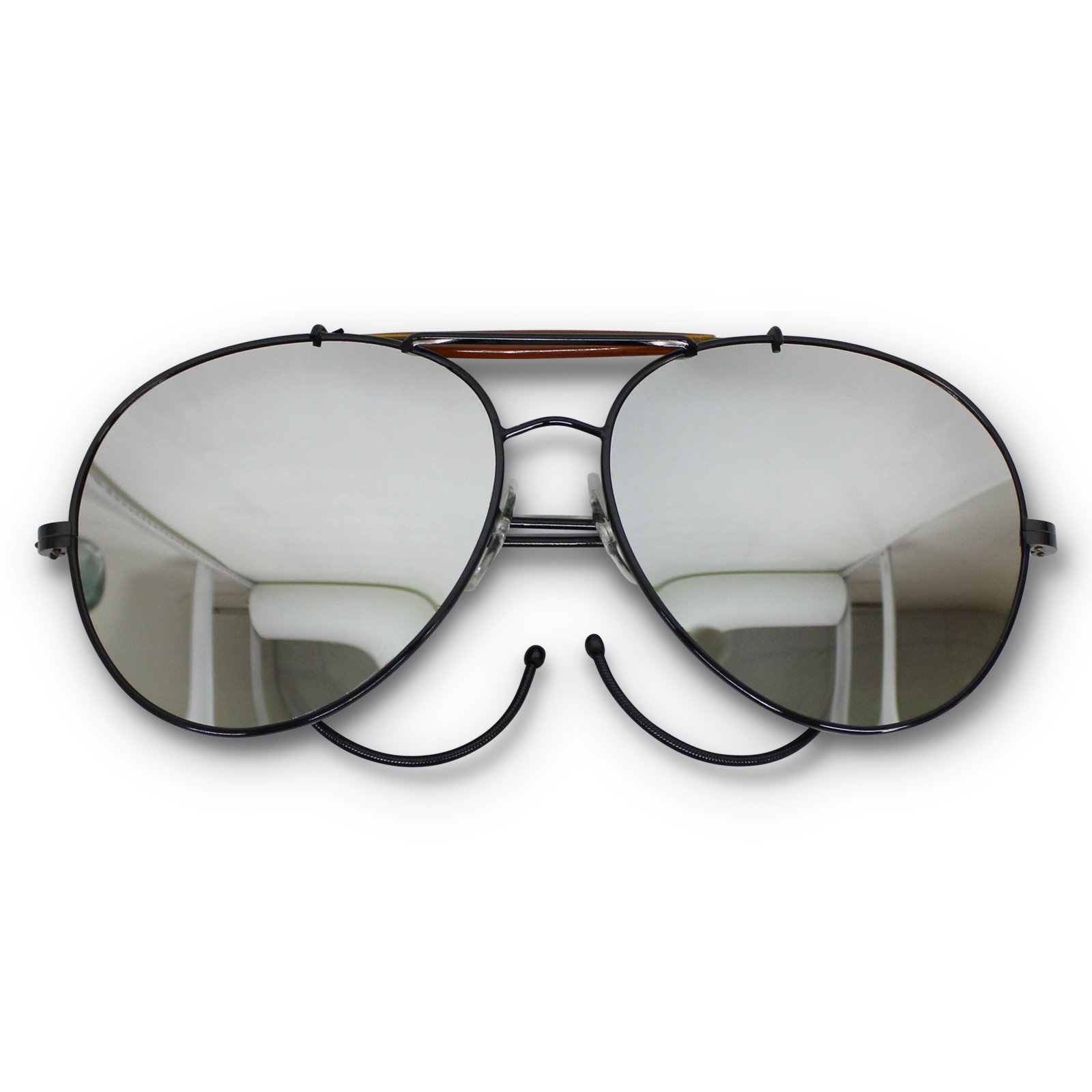 Black mirrored outlet aviators